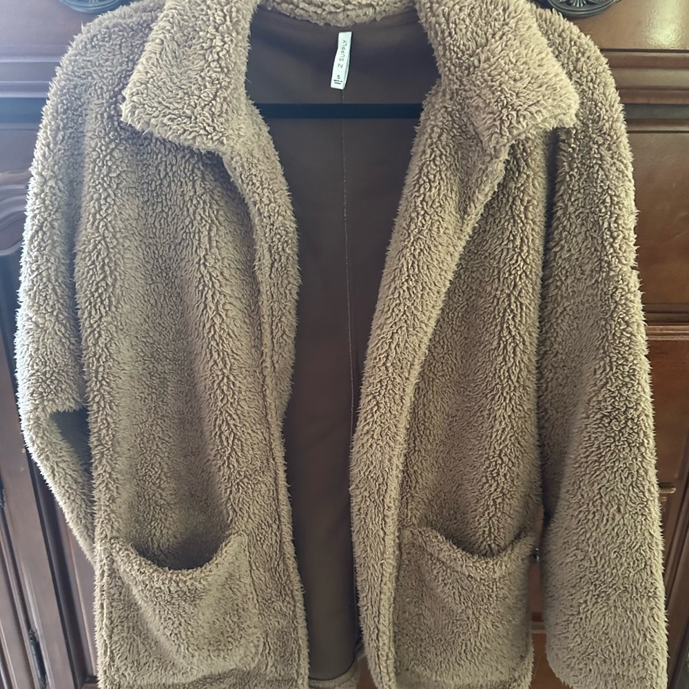 Cozy Tan Sherpa Jacket